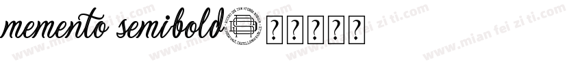 Memento SemiBold字体转换